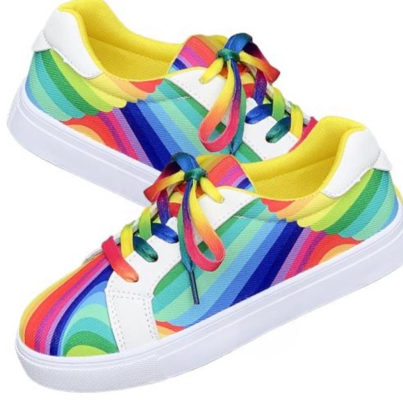 Ombre Shoes - Vibrant Rainbow Women's Sneakers